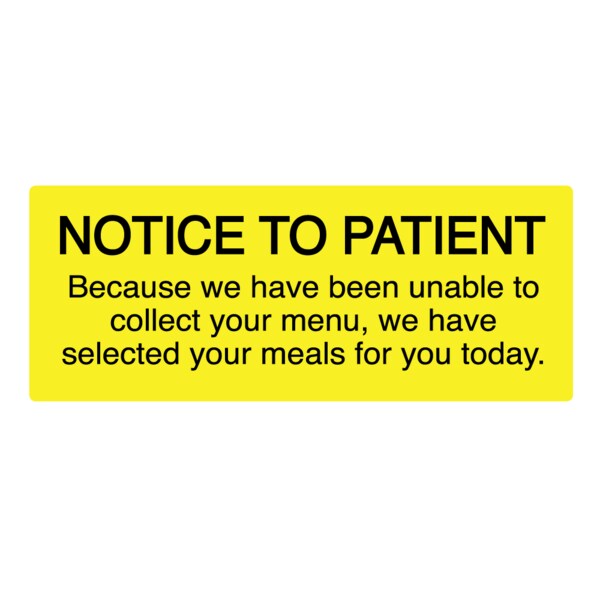 Notice To Patient Label 7/8 x 1-5/8"